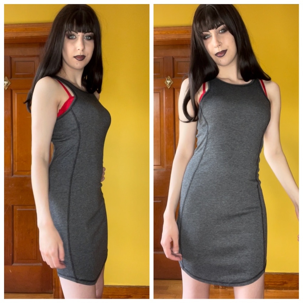 Gray Tank Racerback Dress - Picture 8 of 16